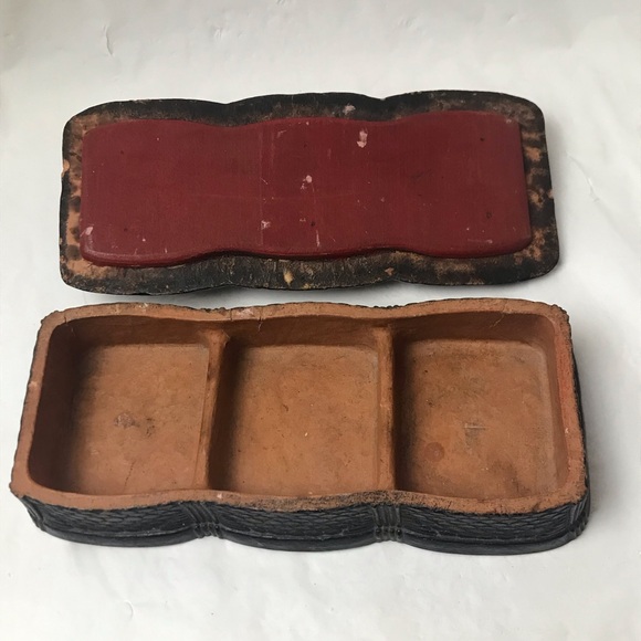 Black Red Rose Three Compartment Lidded Jewelry Box - Picture 6 of 9